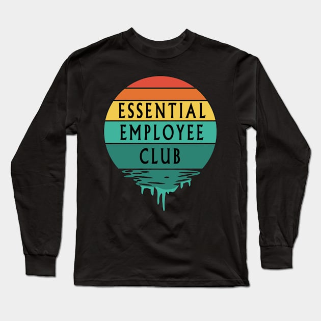 Essential Employee Club Vintage Sunset Long Sleeve T-Shirt by Shawnsonart